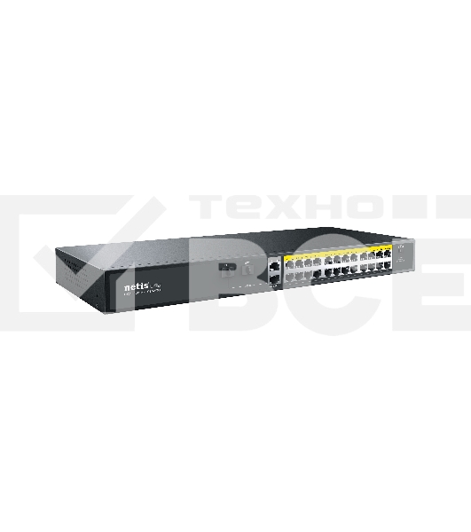 Коммутатор 24PORT 10/100M POE 4GE COMBO P124GH NETIS