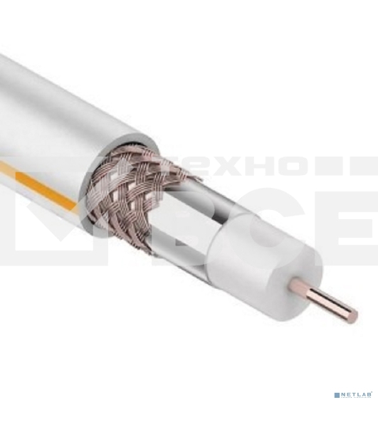 Кабель коаксиальный PROconnect SAT 703 B, Cu/Al/Cu, 64%, 75 Ом, бухта 100 м, белый
