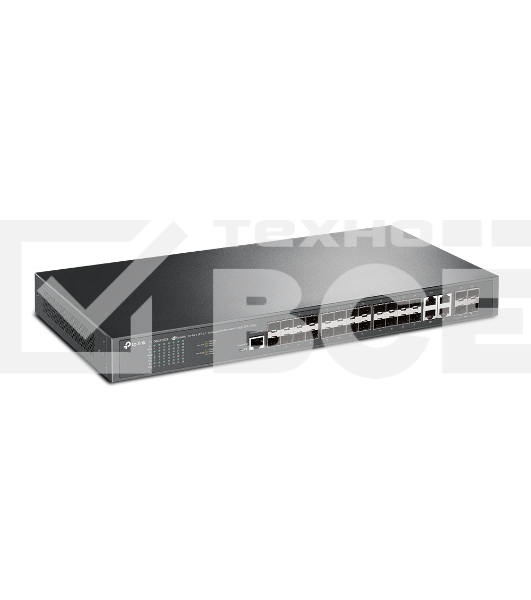 Коммутатор TP-Link JetStream 24-портовый управляемый SFP уровня 2+, 20 гигабитных SFP-портов и 4 гигабитных комбинированных порта SFP/RJ45
