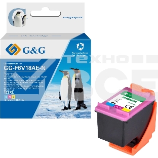 Картридж струйный G&G GG-F6V18AE-N 123XL голубой/пурпурный/желтый (18мл) для HP DJ 1210/1212/1212/2130/2131/2132/2133/2134/2630/3639 AIO;Envy 4510/4512/4516/4517/4520/4521/4522/4523/4524/4524/4525/4526/4527/4528/5010/5012/5014/5020/5030/5032/5034/5052/505