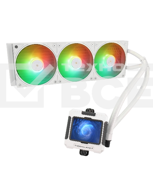 Система водяного охлаждения Thermalright Frozen Warframe 360 ARGb Soc-AM5/AM4/1200/1700/1851 белый 4-pin 29.8dB Al LCD Ret (F-WFRAME-360-WH-ARGb)