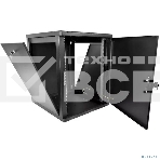 Шкаф телекоммуникационный настенный разборный ЦМО 15U (600 x 650) съемные стенки, дверь металл, черный (ШРН-М-15.650.1-9005), фото 1