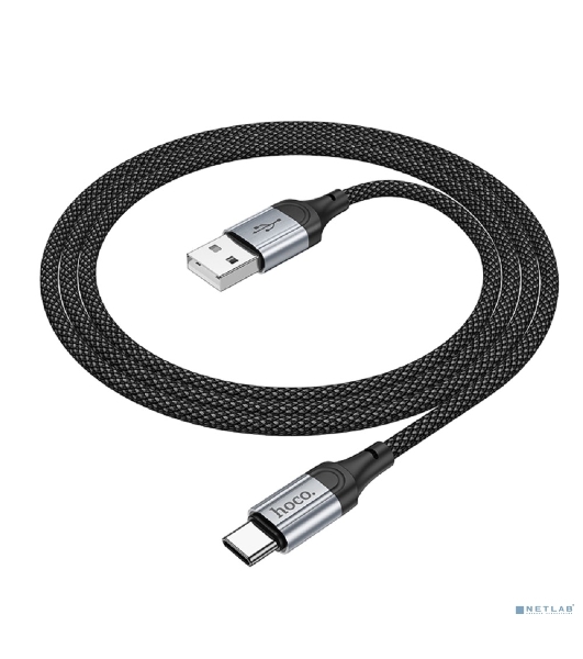 Кабель USB2.0 Hoco AM/Type-C, 3А, X102, 1м, черный, коробка