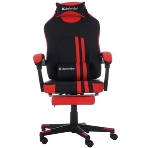 Кресло Defender DIABLO BLACK/RED черный/красный, экокожа, подставка для ног, фото14