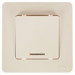 Systeme Electric Blanca внутр Беж Выключатель 1-клавишный (cх.1) с подсветкой, 10А, 250B, фото3