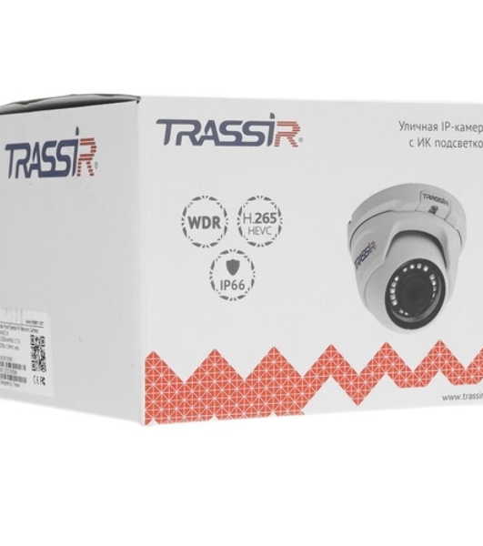Уличная 2Мп IP-камера TRASSIR TR-D2S5 v2 3.6 с ИК-подсветкой. Матрица 1/2.9' CMOS