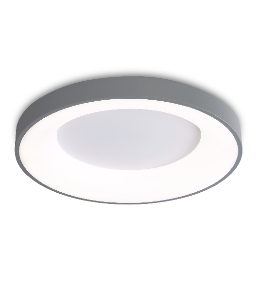 Потолочный светодиодный светильник Ambrella light FZ1402 GR серый IP20 48W 3000K-6500K D500*50 (ПДУ ИК)