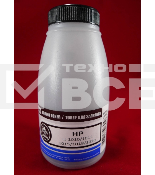 Тонер HP LJ 1010/1012/1015/1018/1020 (фл,110г) B&W Premium фас России