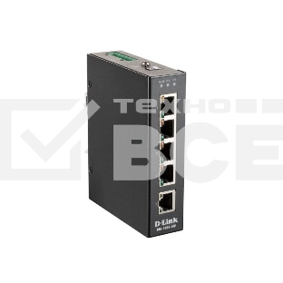 Промышленный неуправляемый коммутатор D-Link DIS-100E-5W/A1A с 5 портами 10/100Base-TX, функцией энергосбережения и поддержкой QoS