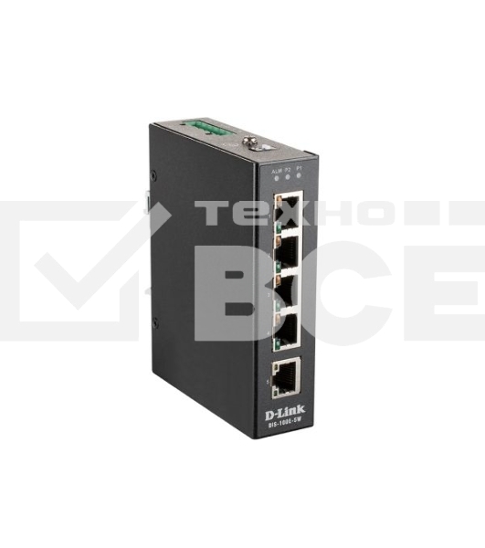 Промышленный неуправляемый коммутатор D-Link DIS-100E-5W/A1A с 5 портами 10/100Base-TX, функцией энергосбережения и поддержкой QoS