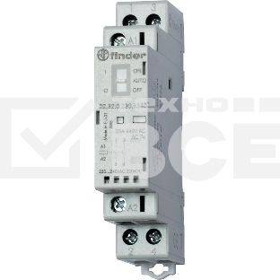Контактор модульный 2NO 25А AgNi 230В AC/DC 17.5мм IP20 мех. индикатор FINDER 223202301320