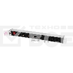 Блок розеток ЦМОRem-10 без шнура с выкл., 5 Schuko, 5 IEC 60320 C13, вход IEC 60320 C14, 10A, алюм., 19