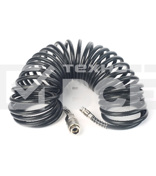 Шланг спиральный для пневмоинструмента PATRIOT PU 86x8мм полиамид быстросъем.