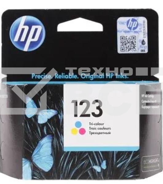 Картридж струйный HP 123 F6V16AE многоцветный, 100 стр., для HP DJ 2130
