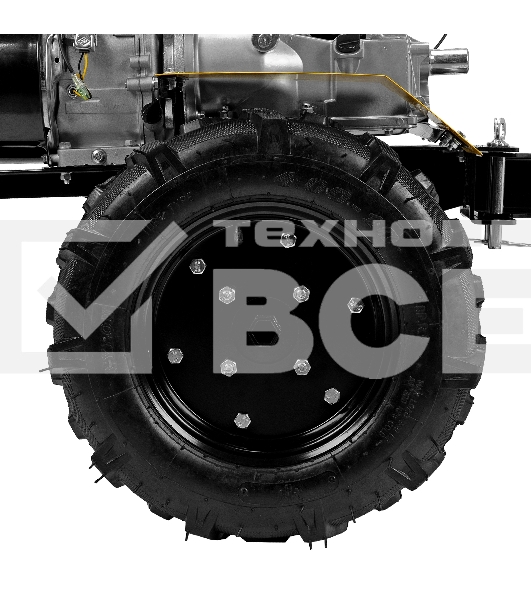 Мотоблок Denzel DPT-370X, 7 л.с., диск.сцеп, шир 90 см, глуб 35 см, фрез 3х4, ВОМ, передачи 3В/1Н