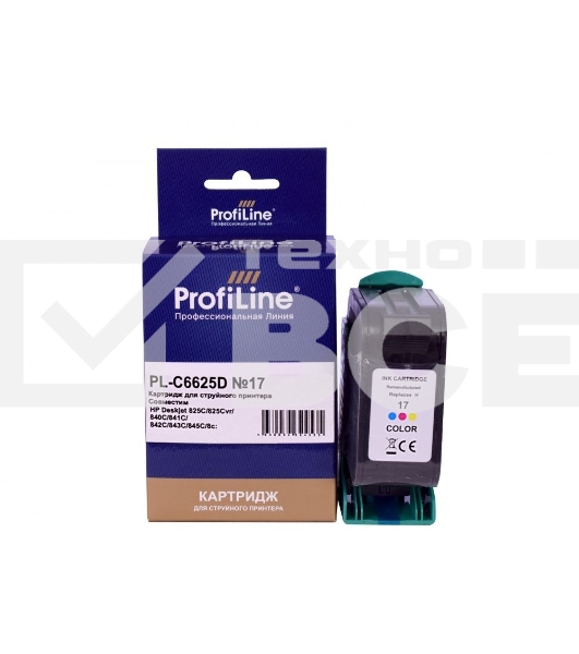 Картридж струйный PL-C6625D №17 для принтеров HP Deskjet 825C/825Cvr/840C/841C/842C/843C/845C/845Cvr Color водн ProfiLine