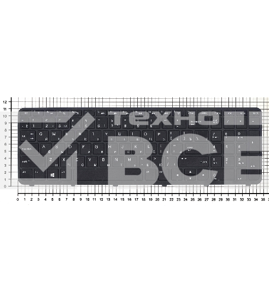 Клавиатура для ноутбука HP 350 G2 черная