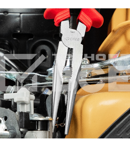 Длинногубцы прямые, 200 мм, хром-ванадий, двухкомпонентные рукоятки Matrix