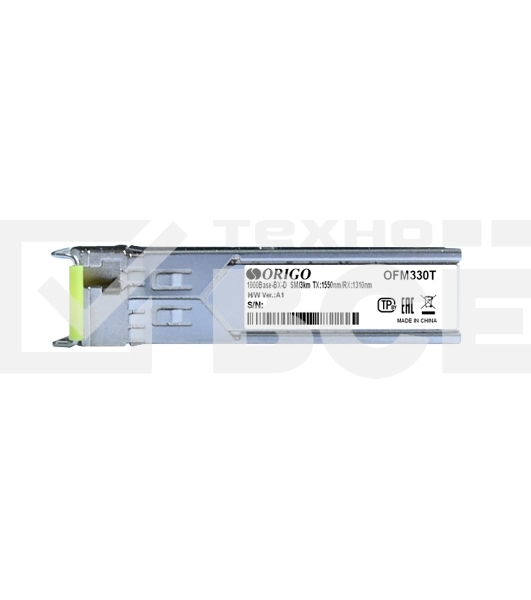 Трансивер ORIGO OFM330T/10KM WDM SFP Transceiver, 1000Base-BX-D, Simplex LC, TX: 1550nm, RX: 1310nm, Single-mode, 10KM