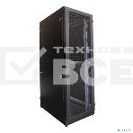 Шкаф серверный напольный 42U (800  1200) двойные перфорированные двери 2 шт., цвет черный, фото5