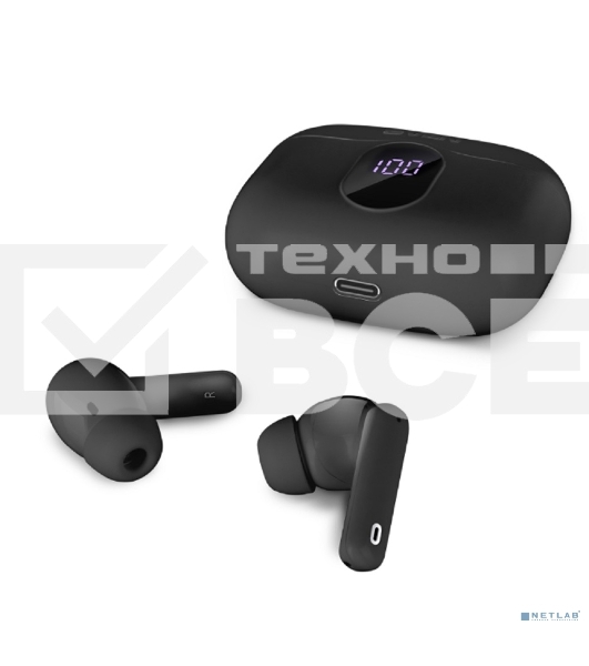 Беспроводные внутриканальные наушники с микрофоном Sven E-315B, черный (Bluetooth, TWS, ANC, ENC, APP)