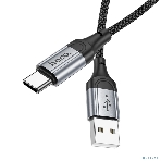 Кабель USB2.0 Hoco AM/Type-C, 3А, X102, 1м, черный, коробка, фото5