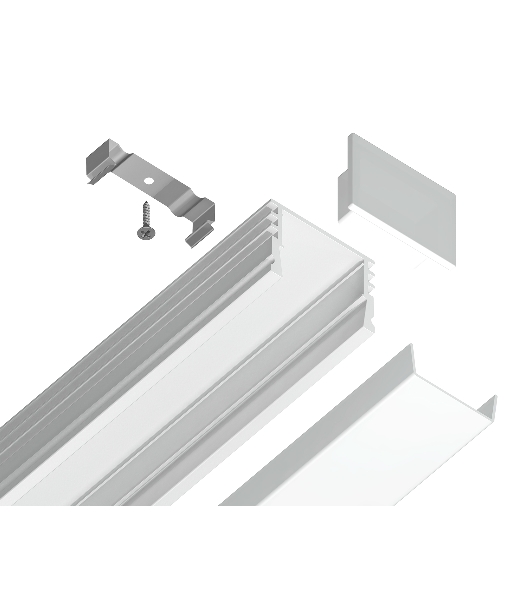 Алюминиевый профиль Ambrella light GP1750WH белый 2000*15.7*12