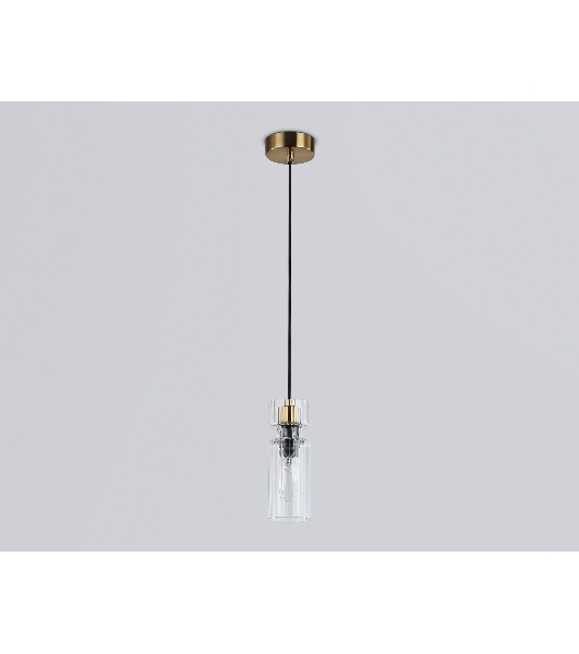 Светильник Ambrella light LH56111 BK/BS/CL черный/латунь/прозрачный E14 max 40W D65*1500