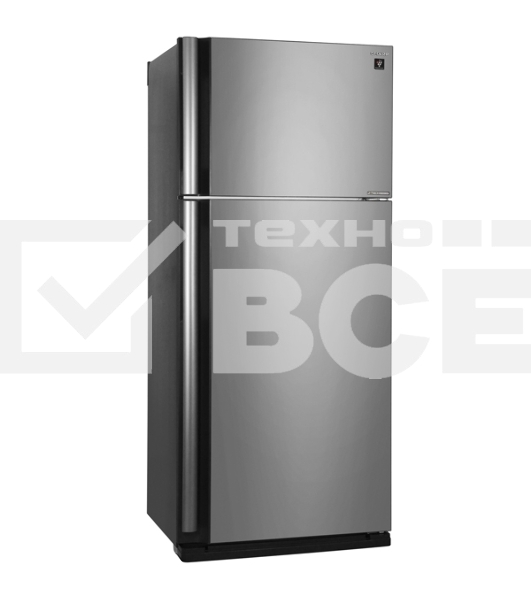 Холодильник Sharp SJ-XE59PMSL серебристый двухкамерный 430/148 л морозилка сверху