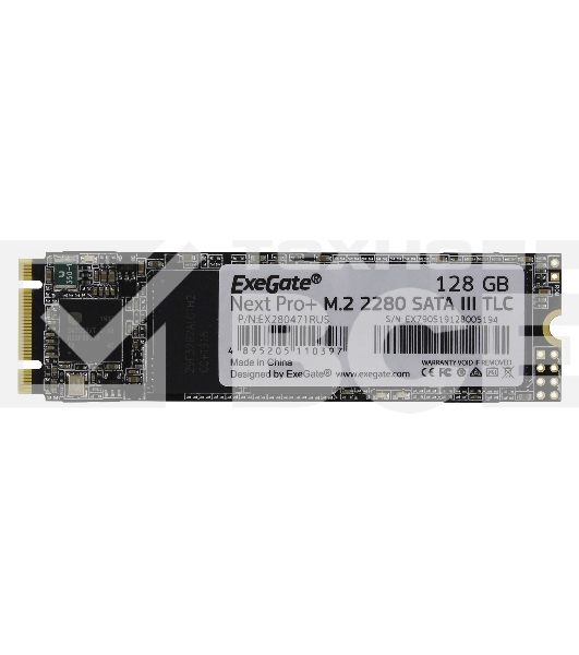 Накопитель SSD ExeGate NextPro+ UV500TS128, 128Gb, M.2, SATA 3, R/W 558/497
