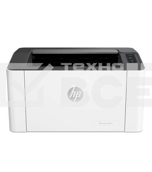 Принтер лазерный HP Laser 107w (4ZB78A), A4, ч/б, печ. 20 стр./ мин., 1200 x 1200 dpi, USB, Wi-Fi, Air Print, Mopria