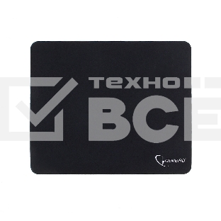 Коврик для мыши Gembird MP-BLACK, чёрный, размеры 250*200*2мм, полиэстер+резина