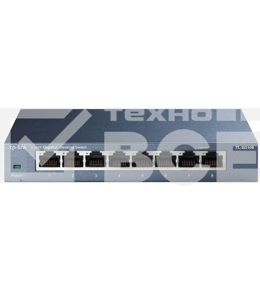 Коммутатор TP-Link SMB TL-SG108 8-port Desktop Gigabit Switch, 8 10/100/1000M RJ45 ports,metal case