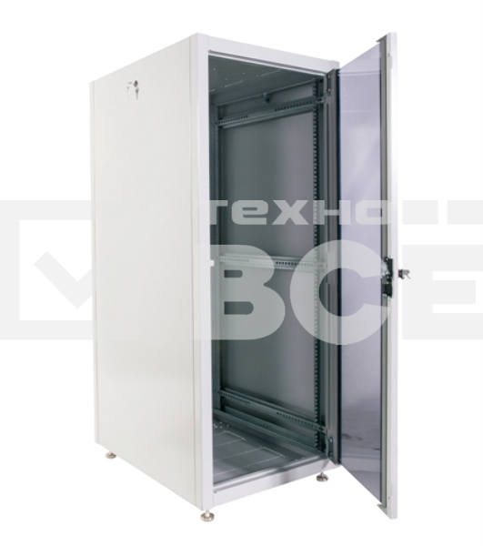 Шкаф телекоммуникационный напольный ЭКОНОМ 18U (600 600) дверь стекло, дверь металл