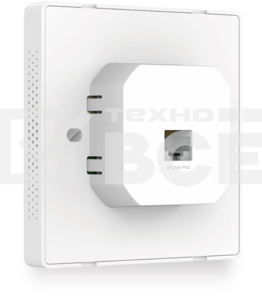 Точка доступа TP-Link Omada AC1200 wireless MU-MIMO Gigabit wall-plate Access Point, 1 Gigabit downlink port, 1 gigabit uplink port, 802.3af/at PoE in, wall plate mounting, support standalone mode and controlled by Omada SDN controller (Software/hardware/