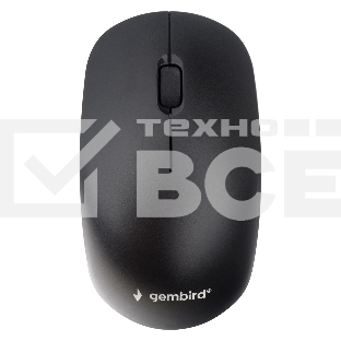 Мышь беспроводная Gembird MUSW-435 черный, 1600 dpi, радиоканал, USB, кнопки - 3