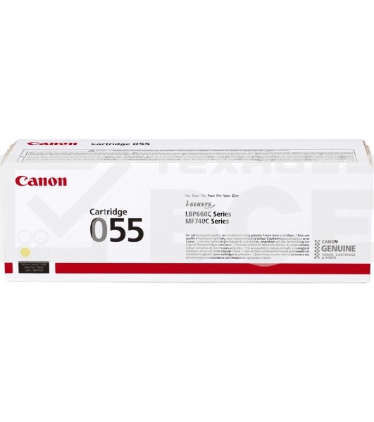 Картридж лазерный Canon 055 Y 3013C002 желтый (2100 стр.) для Canon MF746Cx/MF744Cdw/MF742Cdw/LBP664Cx/663Cdw