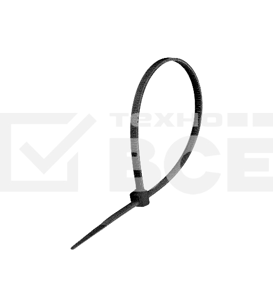 Стяжка (хомут) нейлоновая ExeGate EX293124RUS CV66-60x2.5B (нейлон 6.6, 60x2.5 мм, неоткрывающаяся, halogen free, -40°C - +85°C, черная, 100 шт)