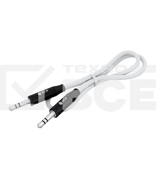 Кабель Greenconnect  1.5m аудио jack 3.5mm/jack 3.5mm белый, AL case черный, M/M