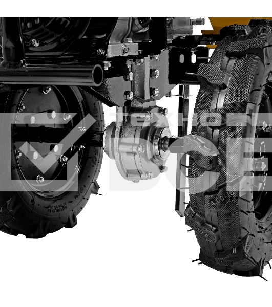 Мотоблок Denzel DPT-370X, 7 л.с., диск.сцеп, шир 90 см, глуб 35 см, фрез 3х4, ВОМ, передачи 3В/1Н