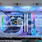 Система водяного охлаждения Thermalright Frozen Warframe 360 ARGb Soc-AM5/AM4/1200/1700/1851 белый 4-pin 29.8dB Al LCD Ret (F-WFRAME-360-WH-ARGb), фото16