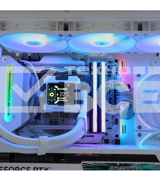 Система водяного охлаждения Thermalright Frozen Warframe 360 ARGb Soc-AM5/AM4/1200/1700/1851 белый 4-pin 29.8dB Al LCD Ret (F-WFRAME-360-WH-ARGb)