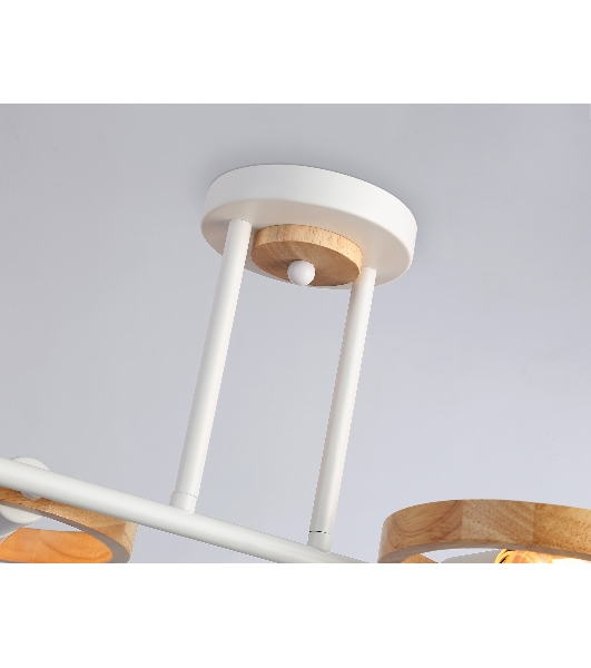 Светильник Ambrella light TR8247/4 WH/LWD белый/светлое дерево E27/4 max 40W 840*360*220