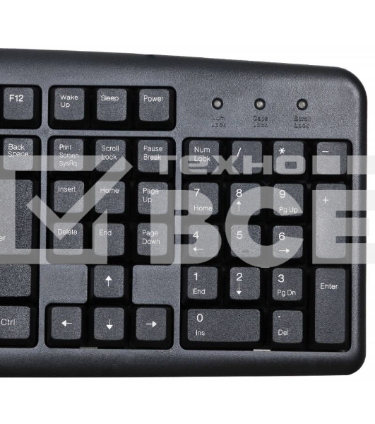 Клавиатура Oklick 100M/100M HW3 черный USB
