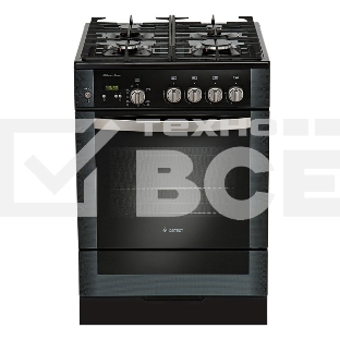 Плита газовая Gefest ПГ 6500-03 0044 черный, конфорок 4 шт, духовка 52 л, 60 см x 85 см x 60 см
