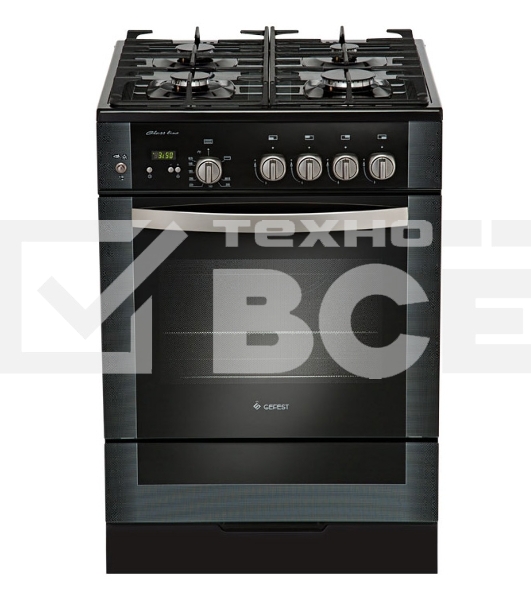 Плита газовая Gefest ПГ 6500-03 0044 черный, конфорок 4 шт, духовка 52 л, 60 см x 85 см x 60 см