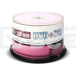 Диск DVD+RW Mirex 4.7 Gb, 4x, Cake Box (50), (50/300)