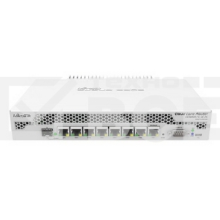Маршрутизатор Mikrotik CCR1009-7G-1C-PC with Tilera Tile-Gx9 CPU (9-cores, 1Ghz per core), 1GB RAM, 7xGbit LAN, 1x Combo port (1xGbit LAN or SFP), RouterOS L6, passive cooling desktop enclosure, rackmount ears, PSU