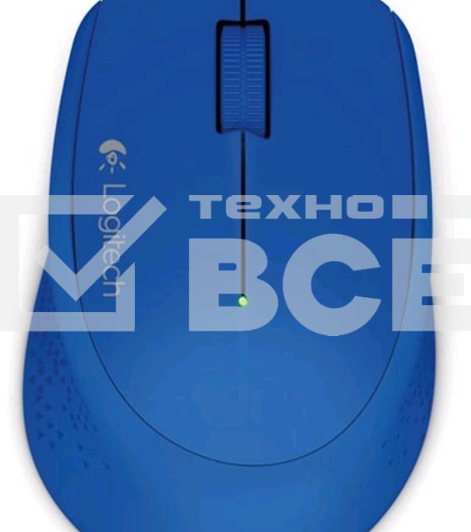 Мышь беспроводная Logitech M280 синий, 1000 dpi, радиоканал, USB, кнопки - 3