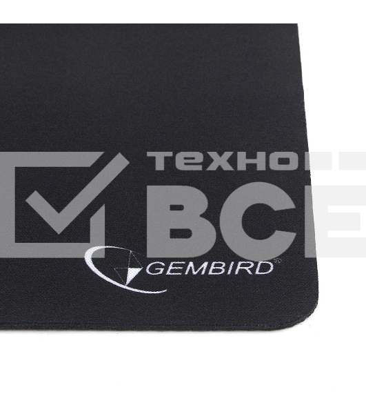 Коврик для мыши Gembird MP-BLACK, чёрный, размеры 250*200*2мм, полиэстер+резина
